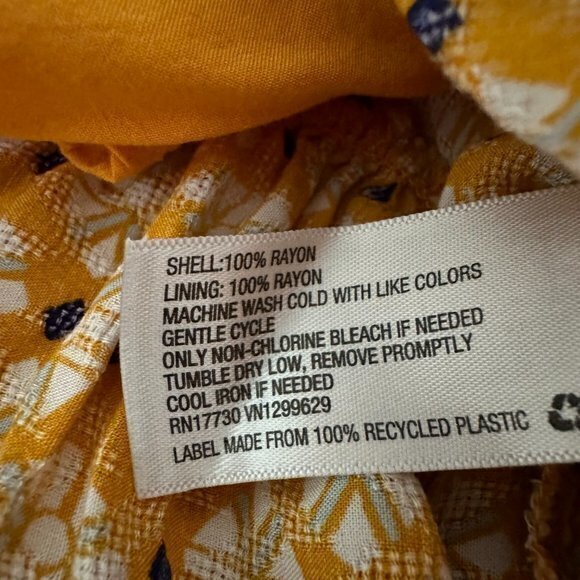 Knox Rose dress‎ women M Flutter Sleeve Tiered midi Orange Pockets lined - Picture 7 of 8